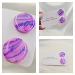 Pretty Resin Studs #2 - ONE PAIR ONLY