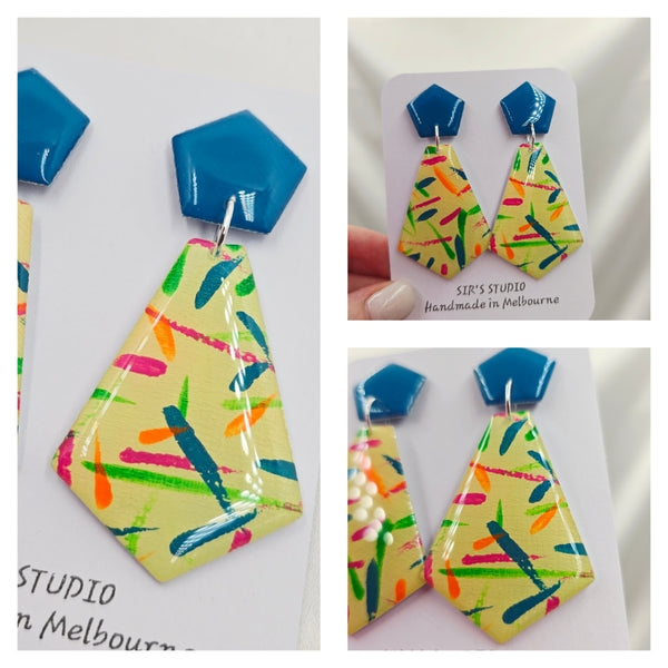 Irita Kite Drop Resin Earrings