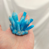 Desk Décor Resin Crystal Cluster - Blue/Gold