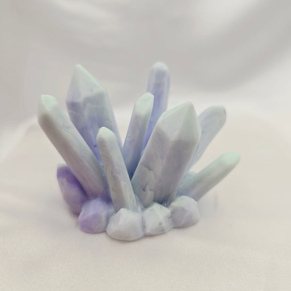 Desk Décor Resin Crystal Cluster - Green/Purple