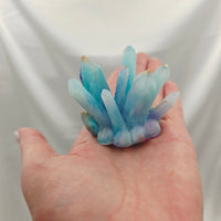 Desk Décor Resin Crystal Cluster - Light Blue/Gold/Pink