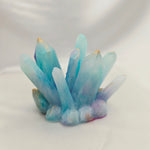 Desk Décor Resin Crystal Cluster - Light Blue/Gold/Pink