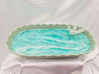 Resin Crystal Tray - Green