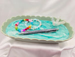 Resin Crystal Tray - Green