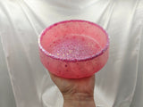 Large RESIN Bowl - Pink Glitter