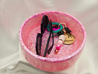 Large RESIN Bowl - Pink Glitter
