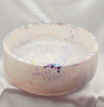 Large RESIN Bowl - White/Glitter