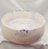 Large RESIN Bowl - White/Glitter