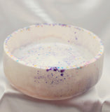 Large RESIN Bowl - White/Glitter