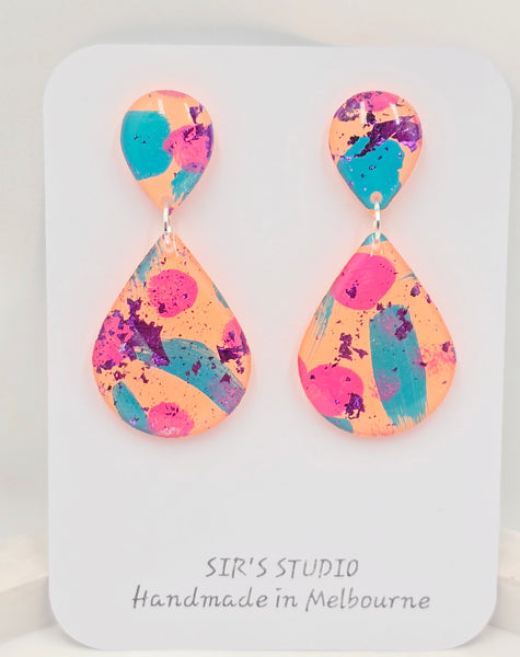 Caroline Dangle Resin Earrings