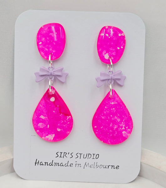 Bowie Dangle Resin Earrings