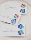 Rainbow Stud Resin Earrings