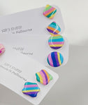Rainbow Stud Resin Earrings