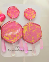 Melissa Dangle Statement Resin Earrings