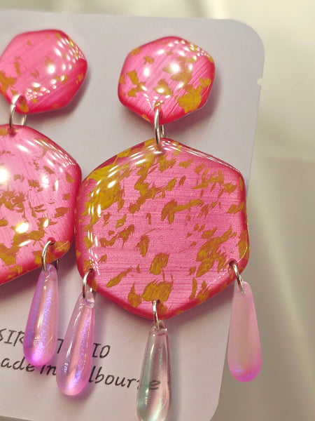 Melissa Dangle Statement Resin Earrings