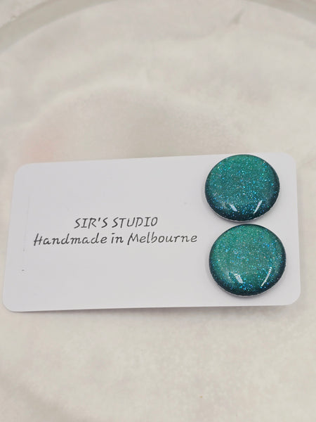 Bianca Resin Shimmer Large Stud Earrings