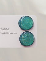 Bianca Resin Shimmer Large Stud Earrings