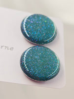Bianca Resin Shimmer Large Stud Earrings