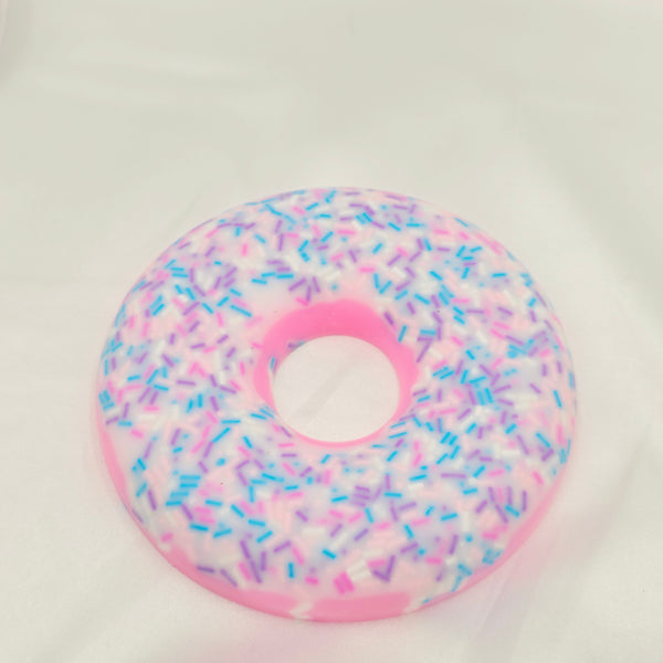 Resin Donut Coaster - White/Pink/Sprinkles