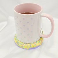 Resin Donut Coaster - Yellow/Purple/Sprinkles