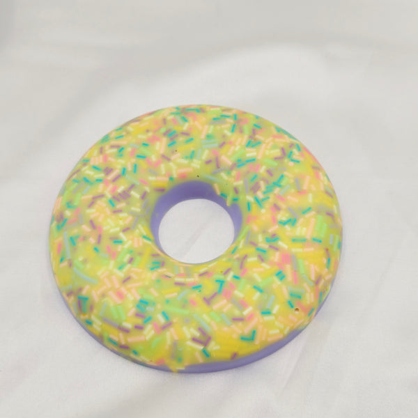 Resin Donut Coaster - Yellow/Purple/Sprinkles