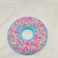 Resin Donut Coaster - Rainbow Sprinkles/Blue