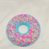Resin Donut Coaster - Rainbow Sprinkles/Blue