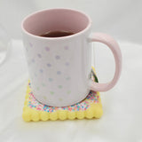 Resin Cookie Coaster - Yellow/Sprinkles