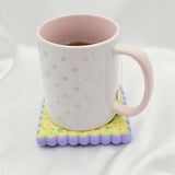 Resin Cookie Coaster - Yellow/Purple