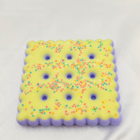Resin Cookie Coaster - Yellow/Purple