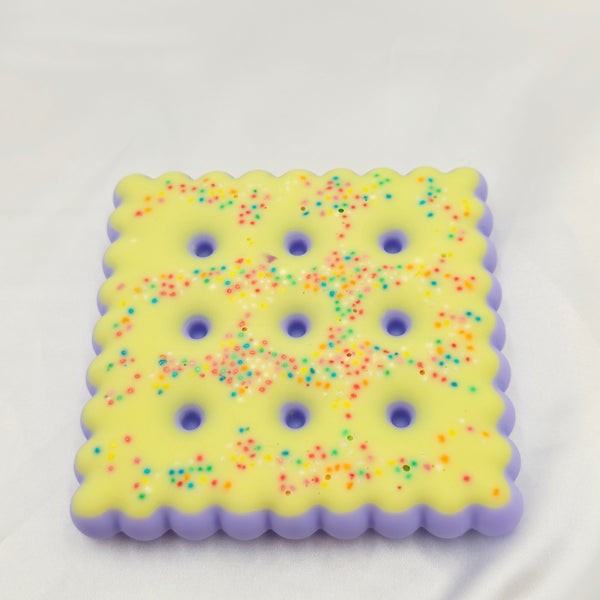 Resin Cookie Coaster - Yellow/Purple