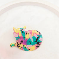 Resin Cat Brooch - Lulu