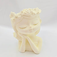 Casting Resin Mini Girl Pot - Yellow