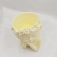 Casting Resin Mini Girl Pot - Yellow