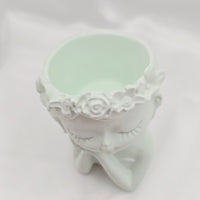 Casting Resin Mini Girl Pot - Mint Green