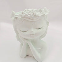 Casting Resin Mini Girl Pot - Mint Green