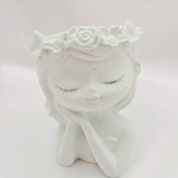 Casting Resin Mini Girl Pot - Mint Green