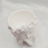 Casting Resin Mini Girl Pot - White