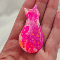 Resin Cat Brooch - Summer
