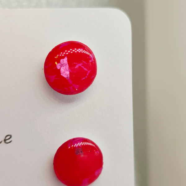 Cherry Resin Mini Stud Earrings