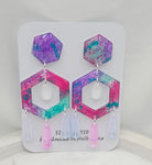 Abey Dangle Statement Resin Earrings