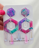 Abey Dangle Statement Resin Earrings
