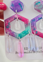 Abey Dangle Statement Resin Earrings