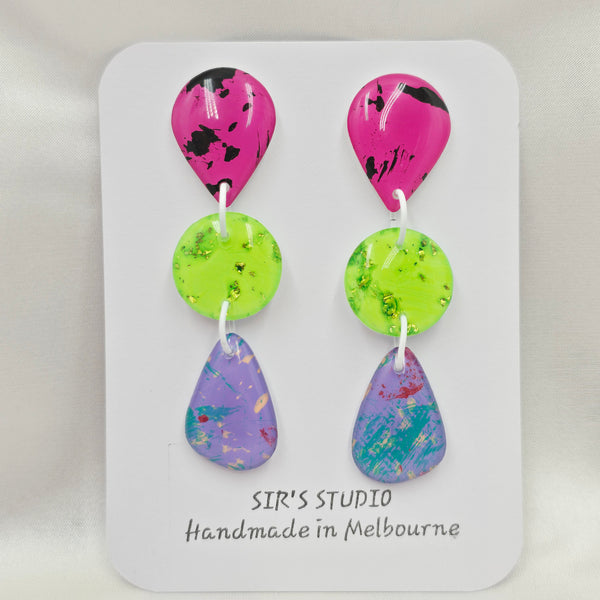 Ariella Dangle Resin Earrings