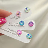 Mari Resin Mini Stud Earrings
