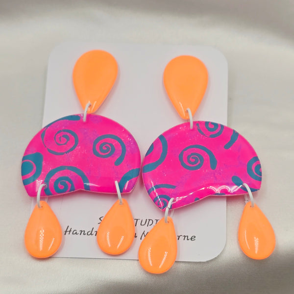 Gale Dangle Resin Statement Earrings