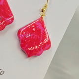 Cherry Dangle Resin Earrings Small