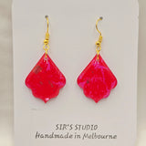 Cherry Dangle Resin Earrings Small