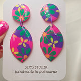 Fran Dangle Resin Earrings