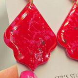 Cherry Dangle Resin Earrings Large